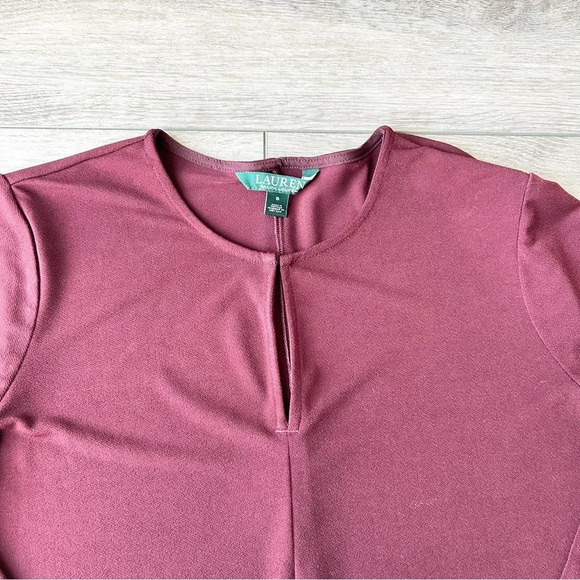 Ralph Lauren  Wine Colour Jersey Top - Picture 5 of 14